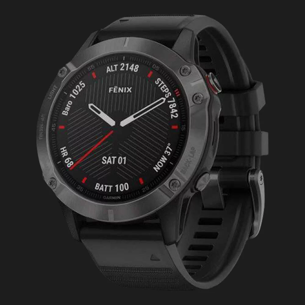 Купить Часы Garmin Fenix 6 Gray DLC with Black Band (010-02158-11) — ⚡, отзывы ⚡, характеристики — ЯБКО