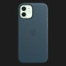 Оригінальний чохол Apple Leather Case with MagSafe для iPhone 12 | 12 Pro (Baltic Blue) (MHKE3)