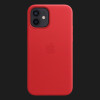Оригінальний чохол Apple Leather Case with MagSafe для iPhone 12 mini (PRODUCT) Red (MHK73)