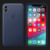 Оригінальний чохол Apple Leather Case для iPhone Xs (Midnight Blue)