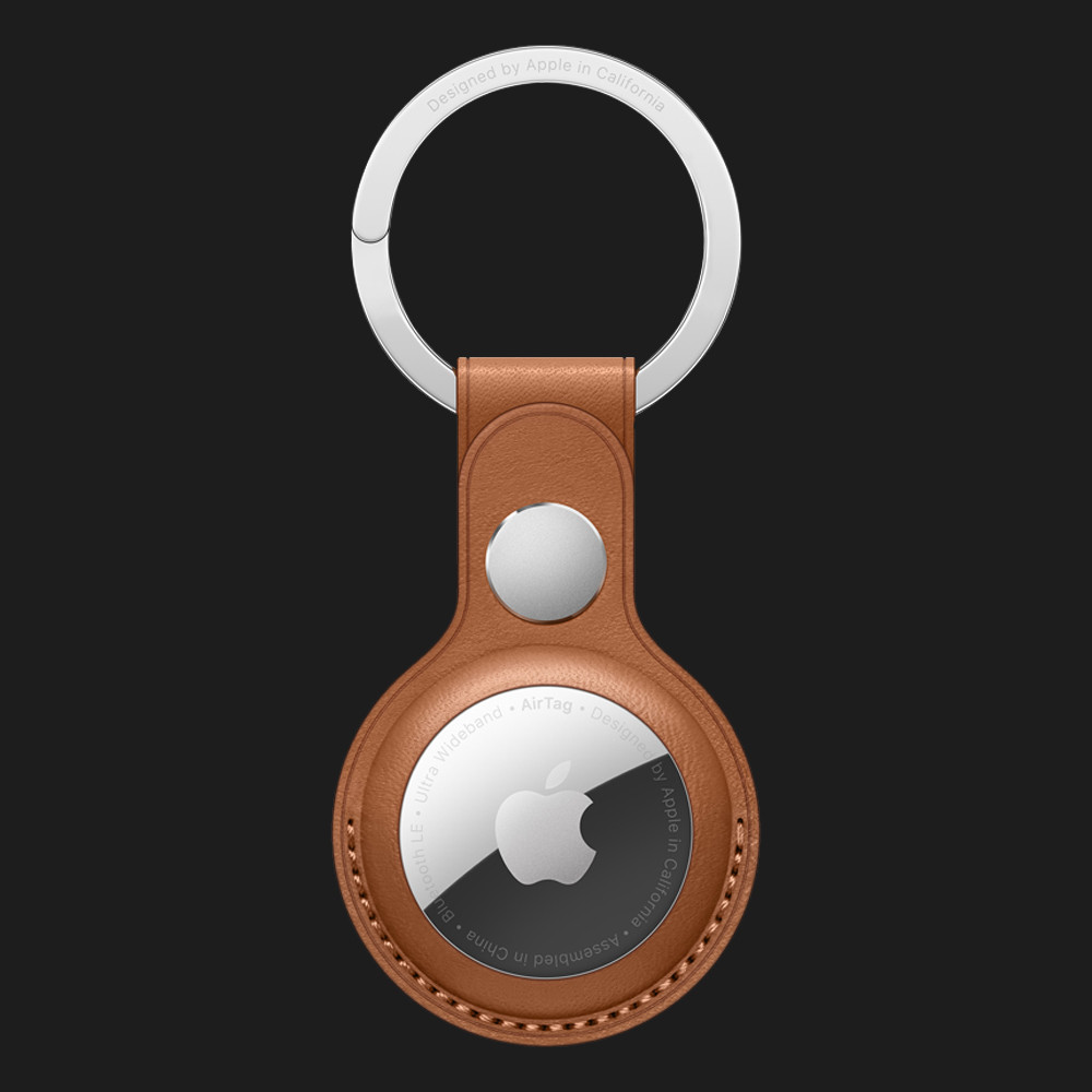 Брелок для AirTag Leather Key Ring (Saddle Brown) (MX4M2)