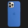 Оригінальний чохол Apple Silicone Case with MagSafe для iPhone 12 Pro Max (Capri Blue) (MK043)