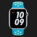 Оригінальний ремінець для Apple Watch 42/44/45 mm Nike Sport Band (Chlorine Blue / Green Glow) (MJ6L3)