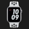 Оригінальний ремінець для Apple Watch 38/40/41 mm Nike Sport Band (Pure Platinum / Black) (MX8D2)