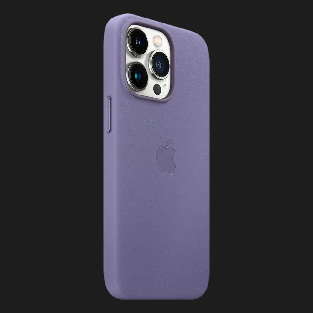 Оригінальний чохол Apple Leather Case with MagSafe для iPhone 13 Pro Max (Wisteria) (MM1P3)