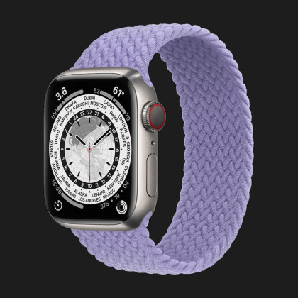 Apple Watch Series 7 41mm Edition Titanium Case with Braided Solo Loop (English Lavender)