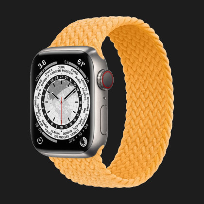 Apple Watch Series 7 41mm Edition Titanium Case with Braided Solo Loop (Maize)