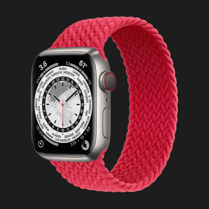Apple Watch Series 7 41mm Edition Titanium Case with Braided Solo Loop (Red)