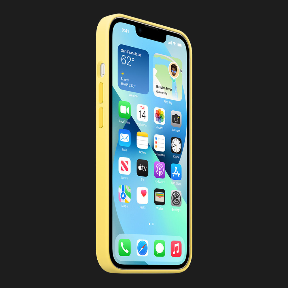 Оригінальний чохол Apple Silicone Case with MagSafe для iPhone 13 Pro (Lemon Zest)