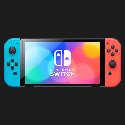 Портативная игровая приставка Nintendo Switch OLED with Neon Blue and Neon Red Joy-Con (045496883409) в Киеве