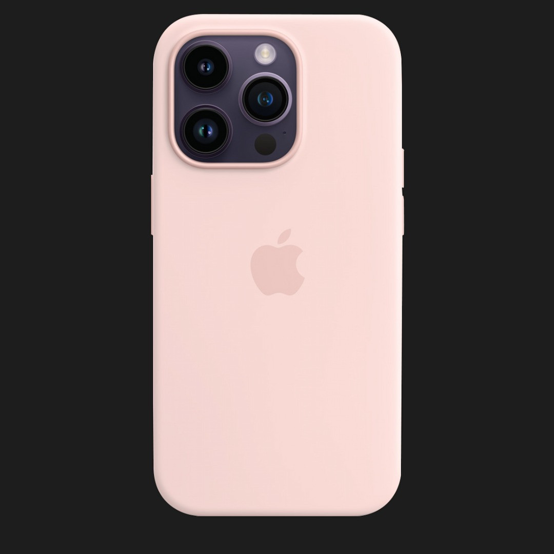 Оригінальний чохол Apple Silicone Case with MagSafe для iPhone 14 Pro (Chalk Pink) (MPTH3)