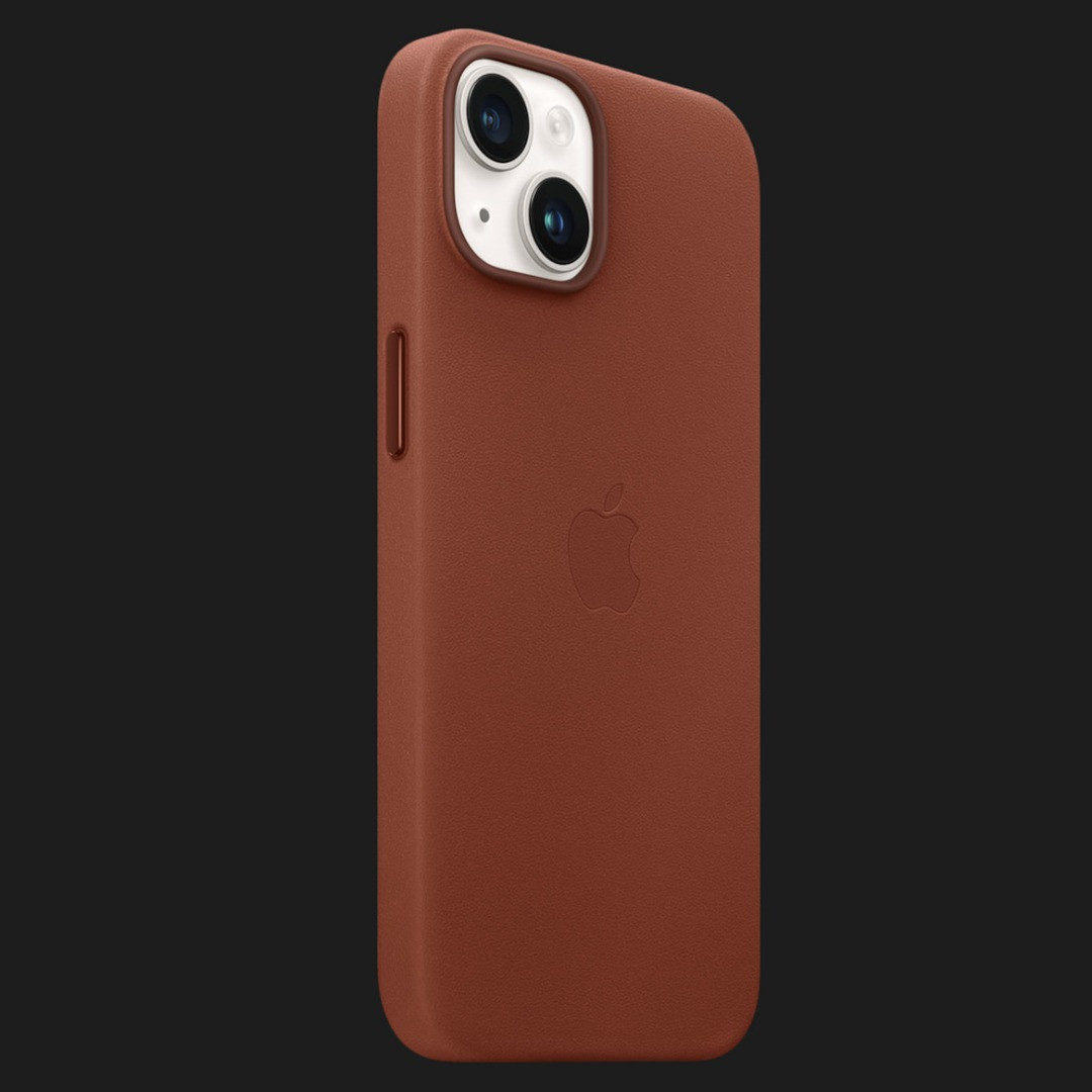 Оригінальний чохол Apple Leather Case with MagSafe для iPhone 14 Plus (Umber)