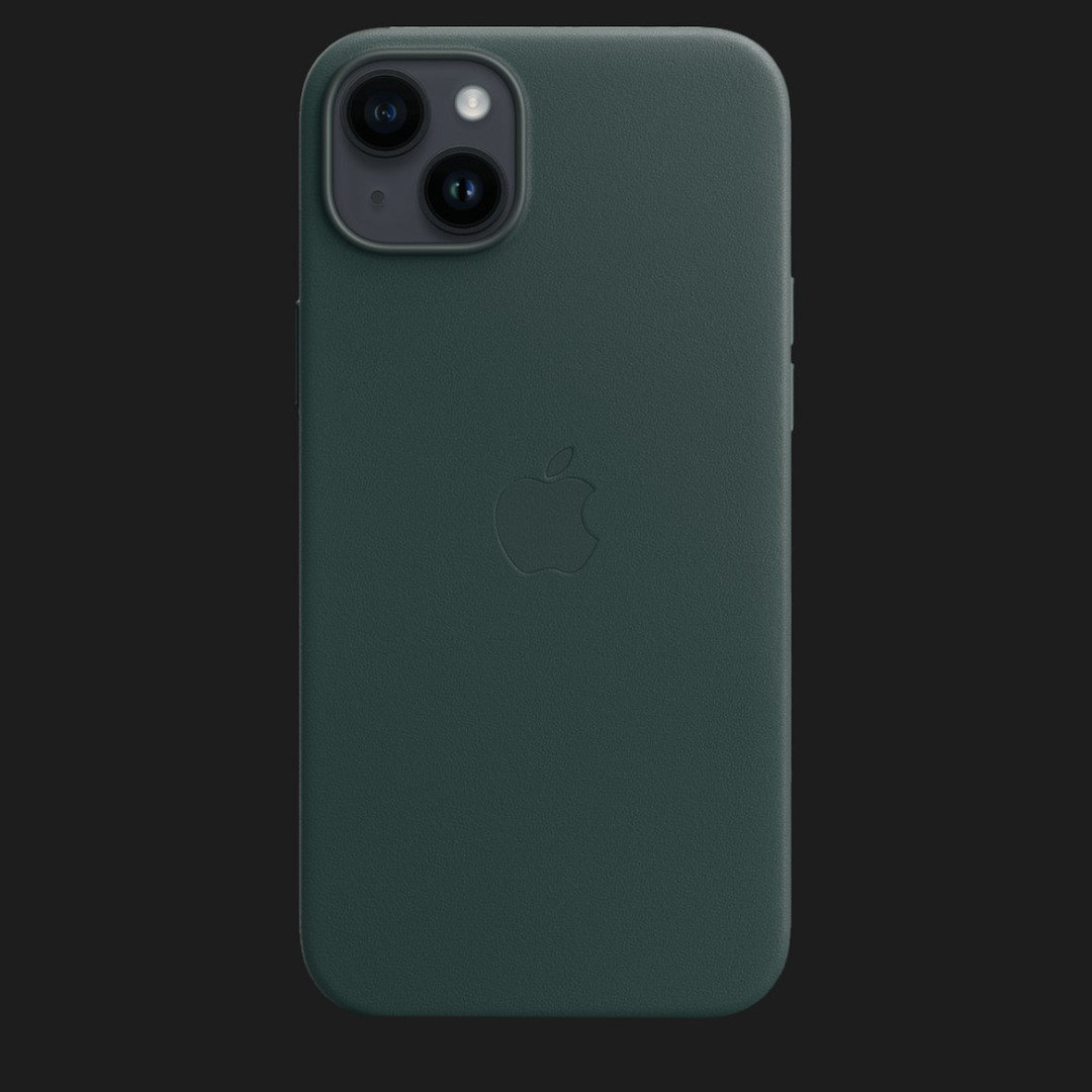 Оригінальний чохол Apple Leather Case with MagSafe для iPhone 14 Plus (Forest Green)