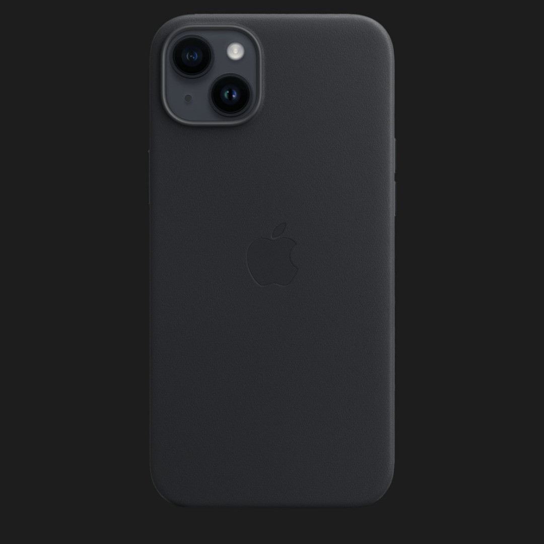 Оригінальний чохол Apple Leather Case with MagSafe для iPhone 14 (Midnight) (MPP43)