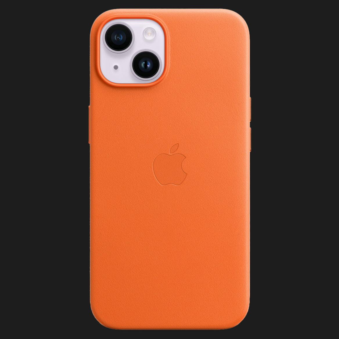 Оригінальний чохол Apple Leather Case with MagSafe для iPhone 14 Plus (Orange)