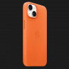 Оригінальний чохол Apple Leather Case with MagSafe для iPhone 14 Plus (Orange)
