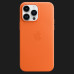 Оригінальний чохол Apple Leather Case with MagSafe для iPhone 14 Pro Max (Orange) (MPPR3)