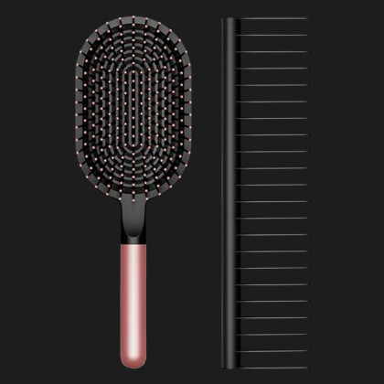Набір щіток Dyson-designed Paddle brush and Detangling comb Rosе/Black (965003-05) в Ковелі