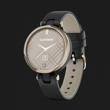 Garmin Lily Classic Edition Cream Gold Bezel with Black Case and Italian Leather Band (010-02384-A1) 