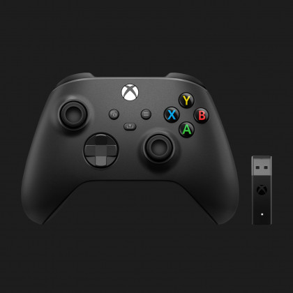 Геймпад Microsoft Xbox Series X/S Wireless Controller Carbon Black + Wireless Adapter (1VA-00002)