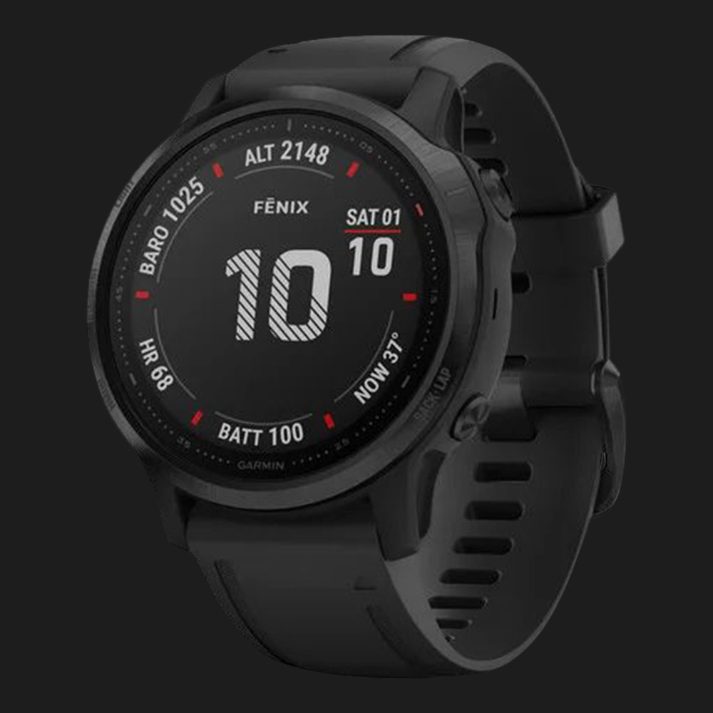Купить Часы Garmin Fenix 6S Black with Black Band (010-02159-14) — цены ⚡,  отзывы ⚡, характеристики — ЯБКО