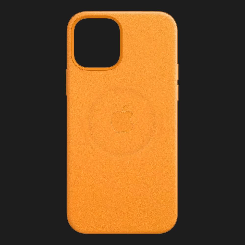 Оригінальний чохол Apple Leather Case with MagSafe для iPhone 12 | 12 Pro (California Poppy) (MHKC3)