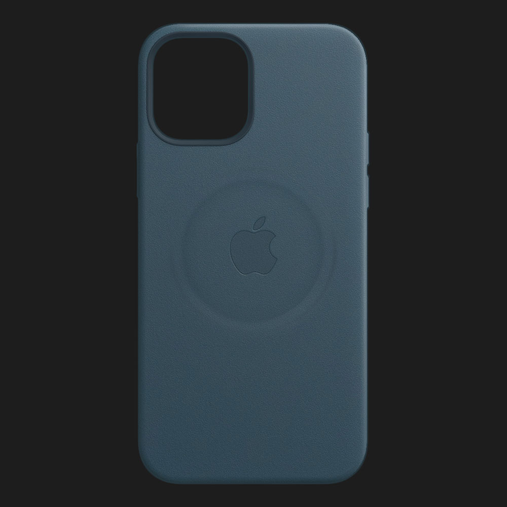 Оригінальний чохол Apple Leather Case with MagSafe для iPhone 12 Pro Max (Baltic Blue) (MHKK3)