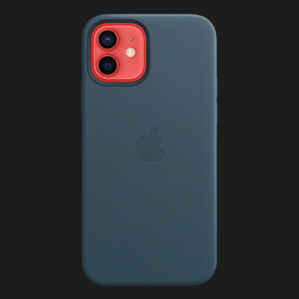 Оригінальний чохол Apple Leather Case with MagSafe для iPhone 12 mini (Baltic Blue) (MHK83)