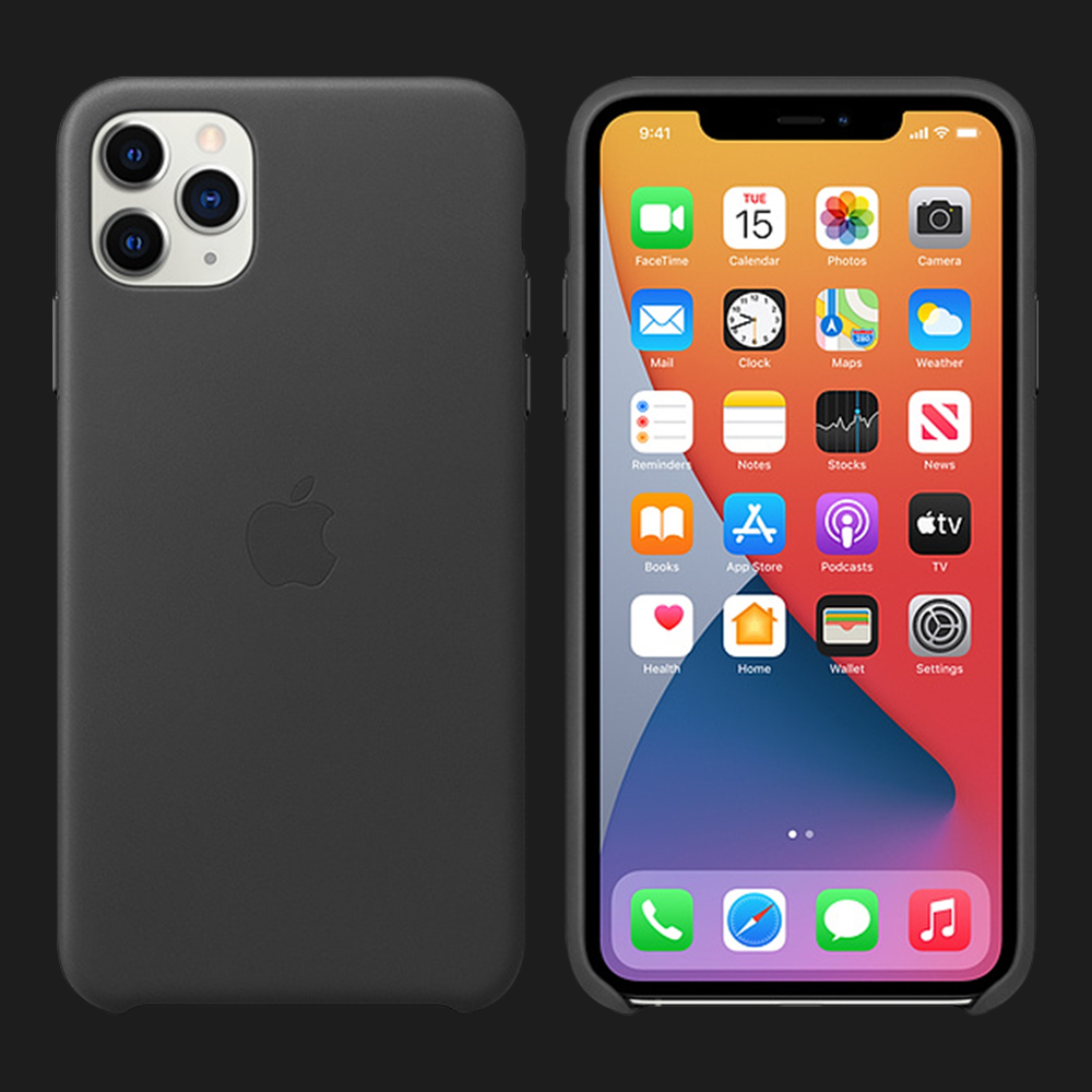 Оригінальний чохол Apple Leather Case для iPhone 11 Pro Max (Black)