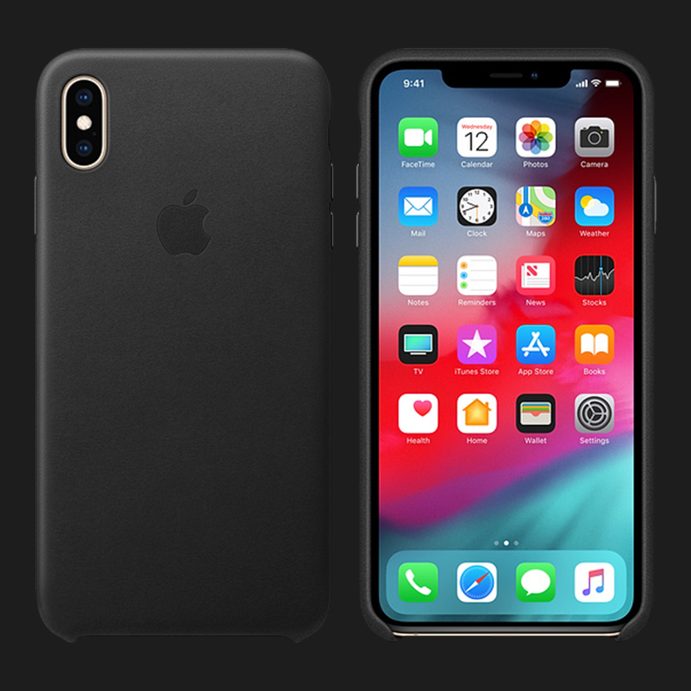 Оригінальний чохол Apple Leather Case для iPhone Xs Max (Black)