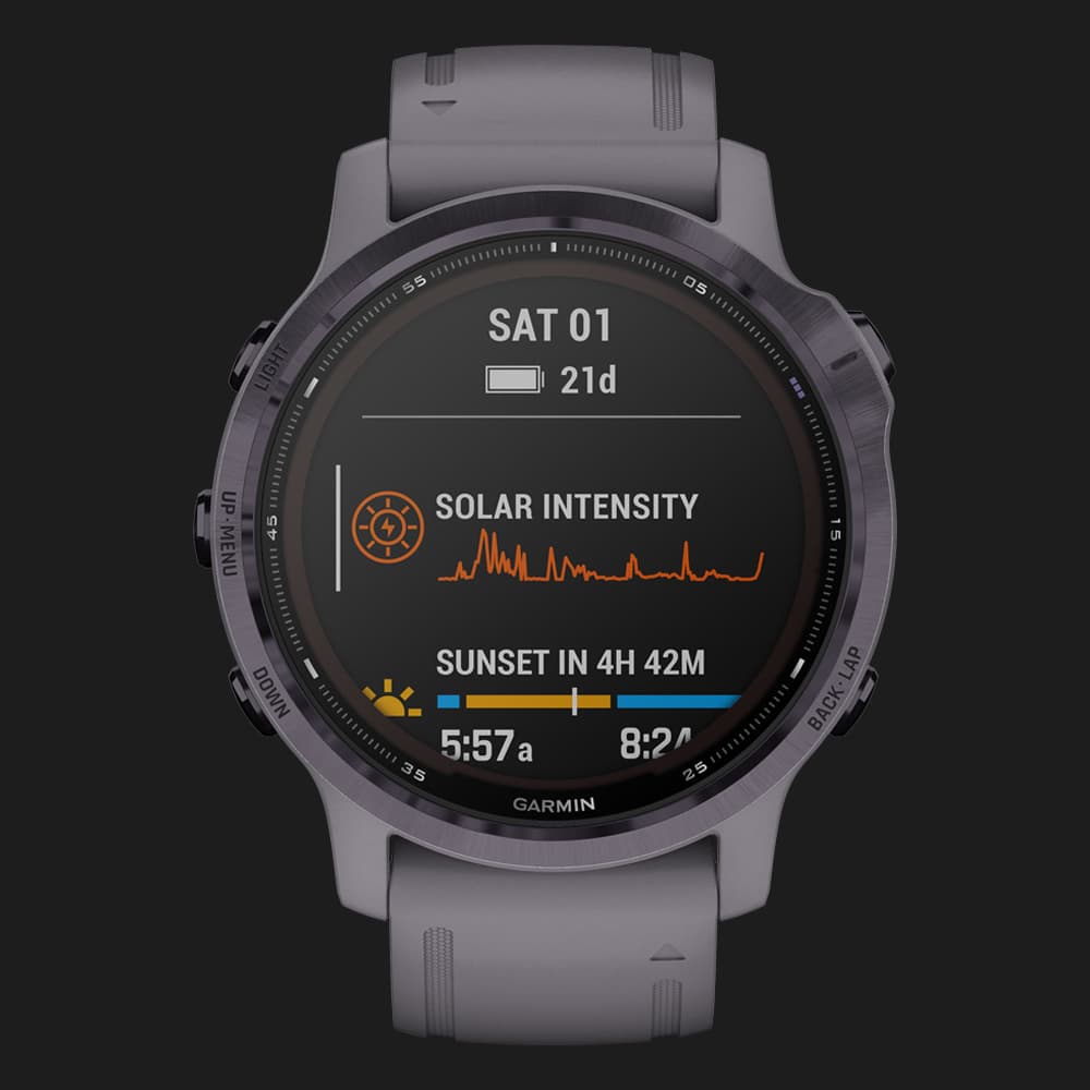 Купить Часы Garmin Fenix 6S Pro Solar Edition Amethyst Steel with Shale  Gray Band (010-02409-15) — цены ⚡, отзывы ⚡, характеристики — ЯБКО