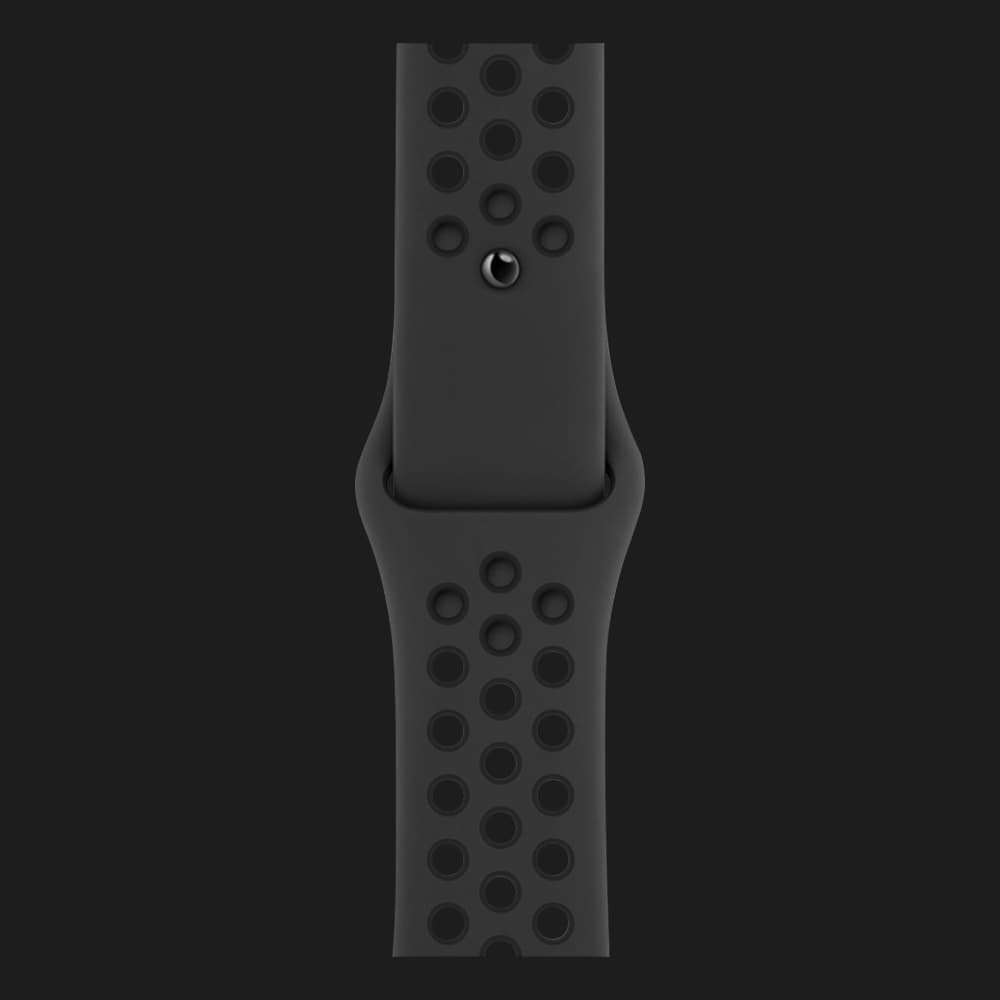 Оригінальний ремінець для Apple Watch 42/44/45 mm Nike Sport Band (Anthracite / Black) (MX8E2)