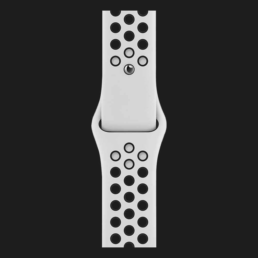 Оригінальний ремінець для Apple Watch 42/44 mm Nike Sport Band (Pure Platinum / Black) (MX8F2)