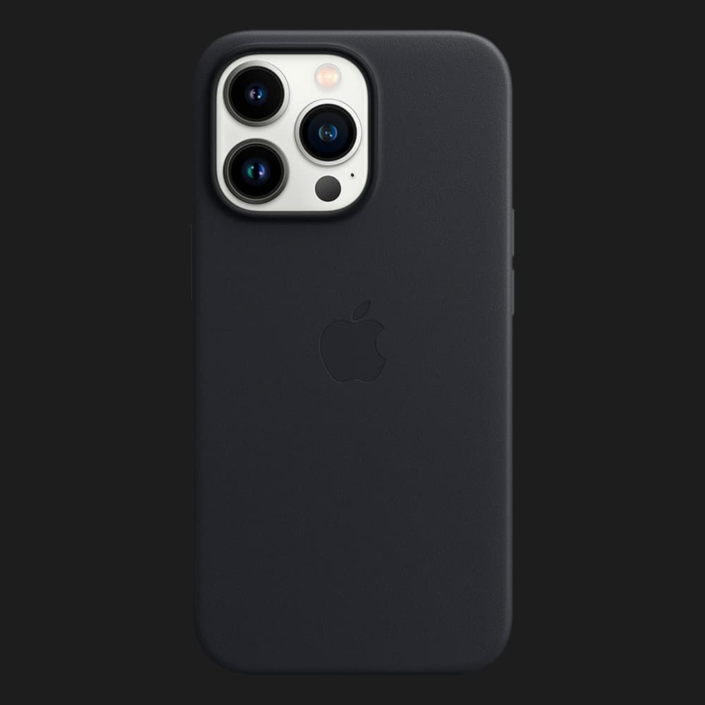 Оригінальний чохол Apple Leather Case with MagSafe для iPhone 13 Pro Max (Midnight) (MM1R3)