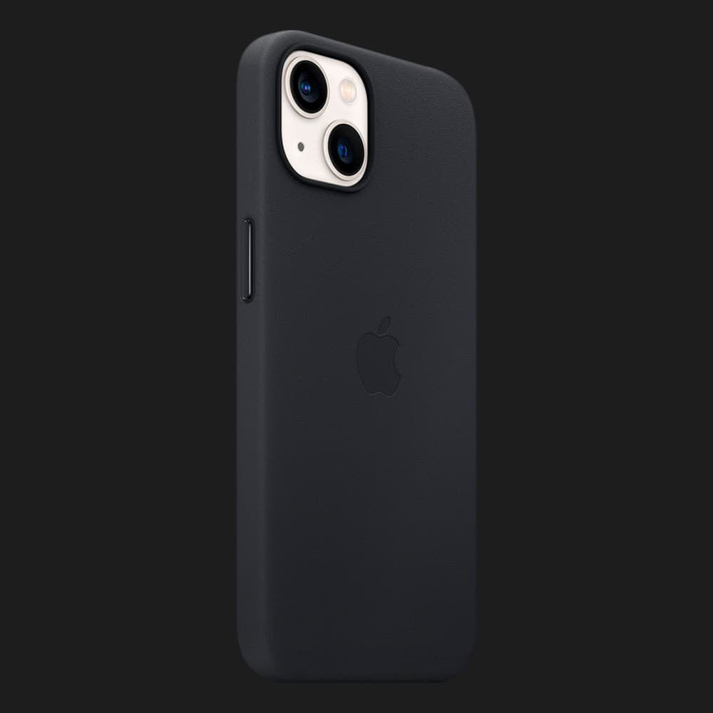 Оригінальний чохол Apple Leather Case with MagSafe для iPhone 13 mini (Midnight) (MM0M3)