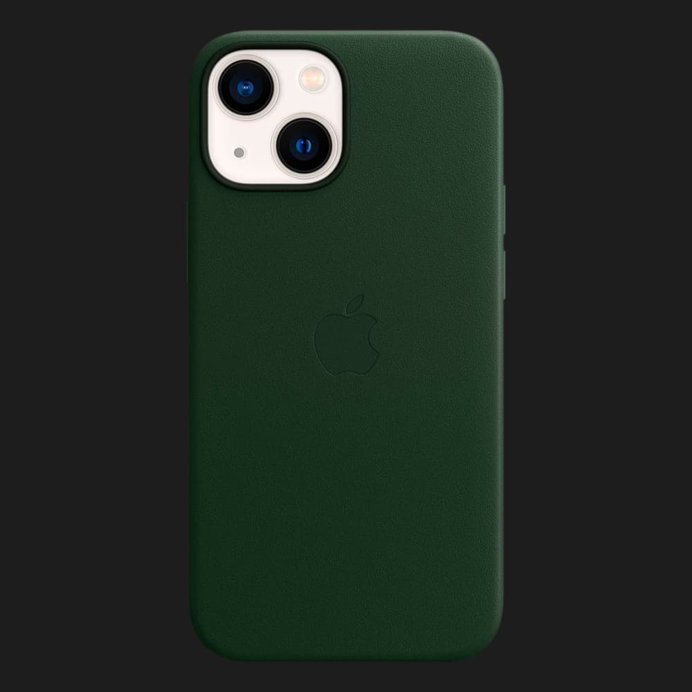 Оригінальний чохол Apple Leather Case with MagSafe для iPhone 13 mini (Sequoia Green) (MM0J3)